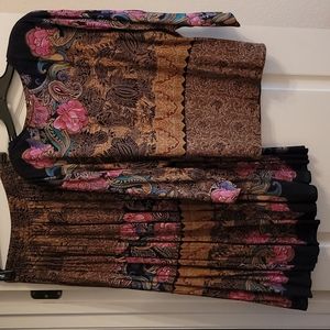 CAROLE LITTLE 2 piece skirt and top dress *Vintage*